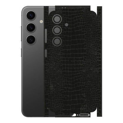 Samsung A/S Series Phone Skins (All Models) - Snake Leather Black - 3D Embossed Finish (L-107) Samsung Galaxy S24 (5G)