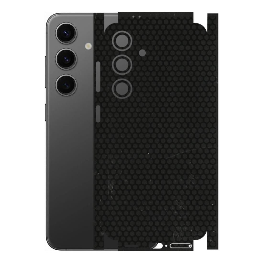 Samsung A/S Series Phone Skins (All Models) - Black honeycomb - 3D Embossed Finish (L-114) Samsung Galaxy S24 (5G)