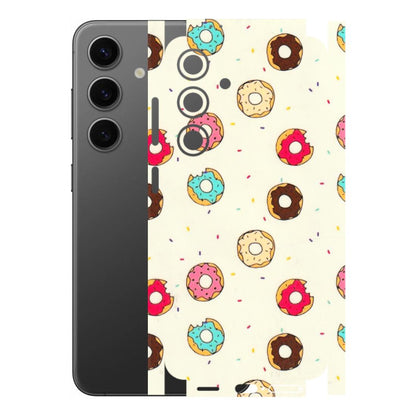 Samsung A/S Series Phone Skins (All Models) - Mini Donuts Doodle Art - 3D Embossed Finish (L-122) Samsung Galaxy S24 (5G)