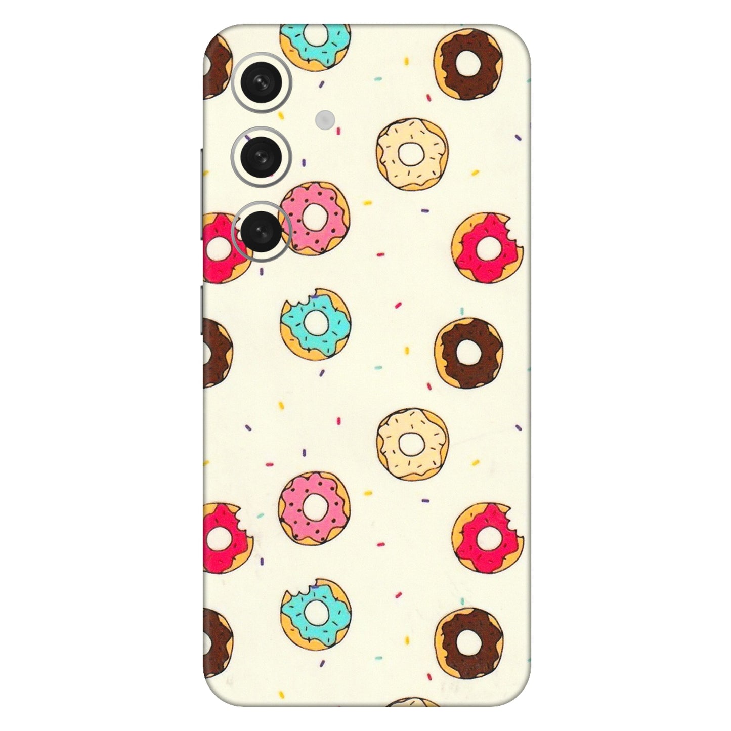 Samsung A/S Series Phone Skins (All Models) - Mini Donuts Doodle Art - 3D Embossed Finish (L-122) Samsung Galaxy S24 (5G)