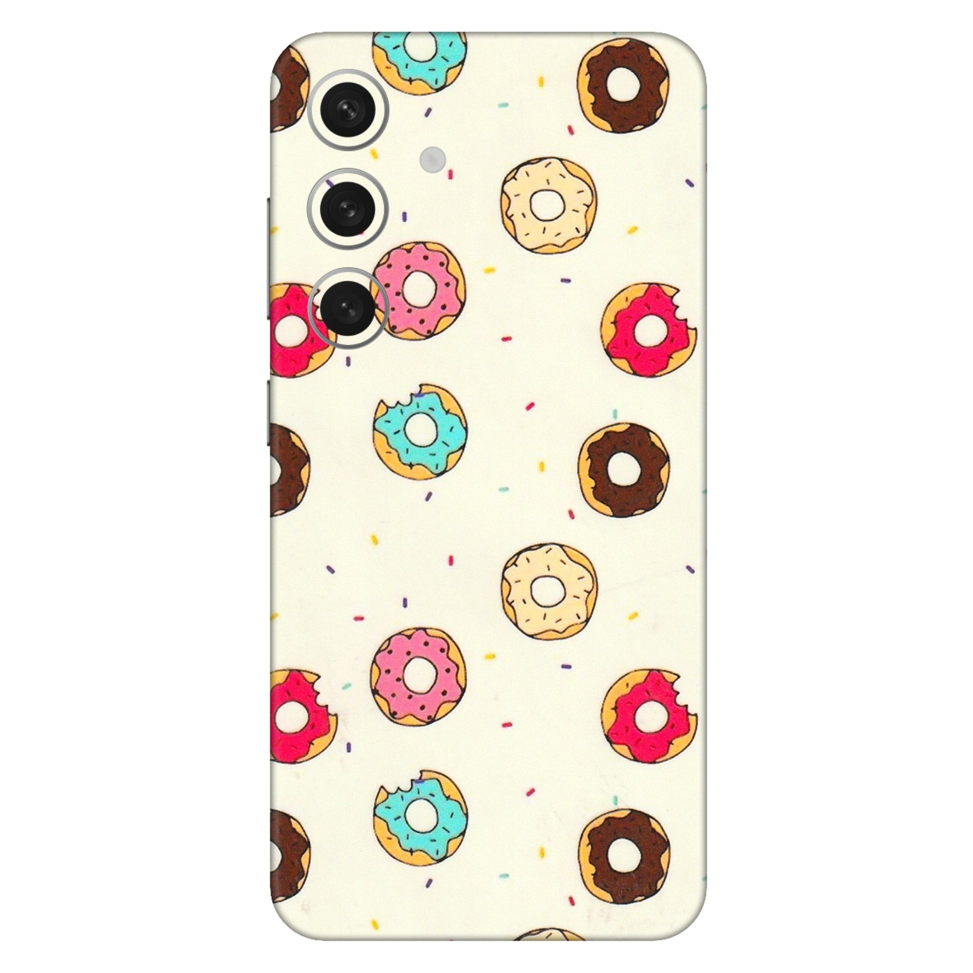 Samsung A/S Series Phone Skins (All Models) - Mini Donuts Doodle Art - 3D Embossed Finish (L-122) Samsung Galaxy S24 (5G)