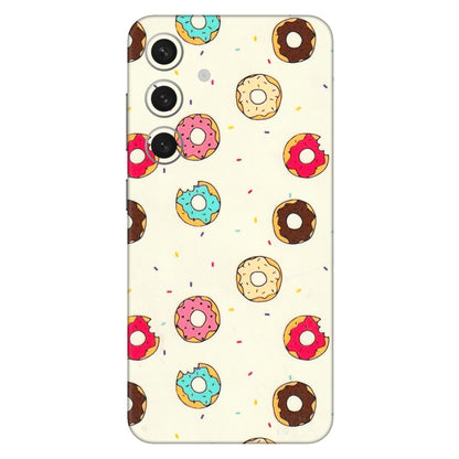 Samsung A/S Series Phone Skins (All Models) - Mini Donuts Doodle Art - 3D Embossed Finish (L-122) Samsung Galaxy S24 (5G)