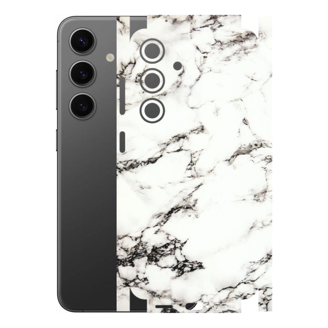 Samsung A/S Series Phone Skins (All Models) - Black and White Marble Texture - 3D Embossed Finish (L-124) Samsung Galaxy S24 (5G)