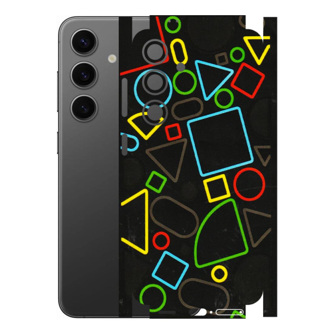 Samsung A/S Series Phone Skins (All Models) - Black Shapes - 3D Embossed Finish (L-131) Samsung Galaxy S24 (5G)