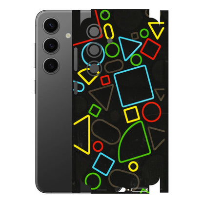 Samsung A/S Series Phone Skins (All Models) - Black Shapes - 3D Embossed Finish (L-131) Samsung Galaxy S24 (5G)