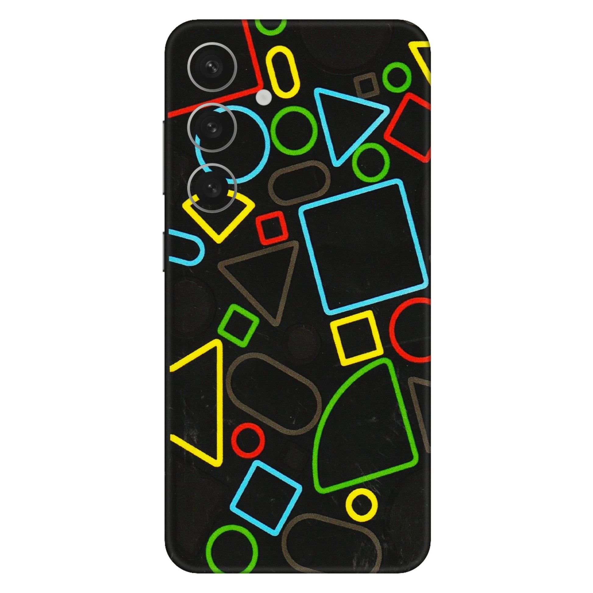 Samsung A/S Series Phone Skins (All Models) - Black Shapes - 3D Embossed Finish (L-131) Samsung Galaxy S24 (5G)