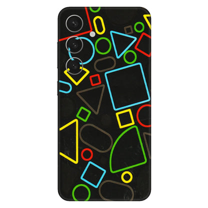 Samsung A/S Series Phone Skins (All Models) - Black Shapes - 3D Embossed Finish (L-131) Samsung Galaxy S24 (5G)