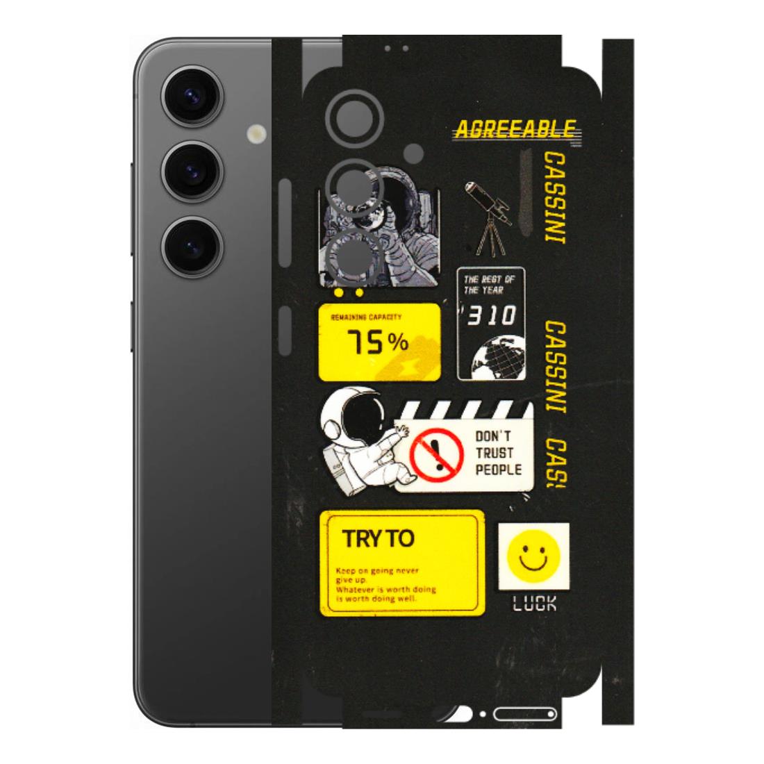 Samsung A/S Series Phone Skins (All Models) - Black Cassini - 3D Embossed Finish (L-161) Samsung Galaxy S24 (5G)