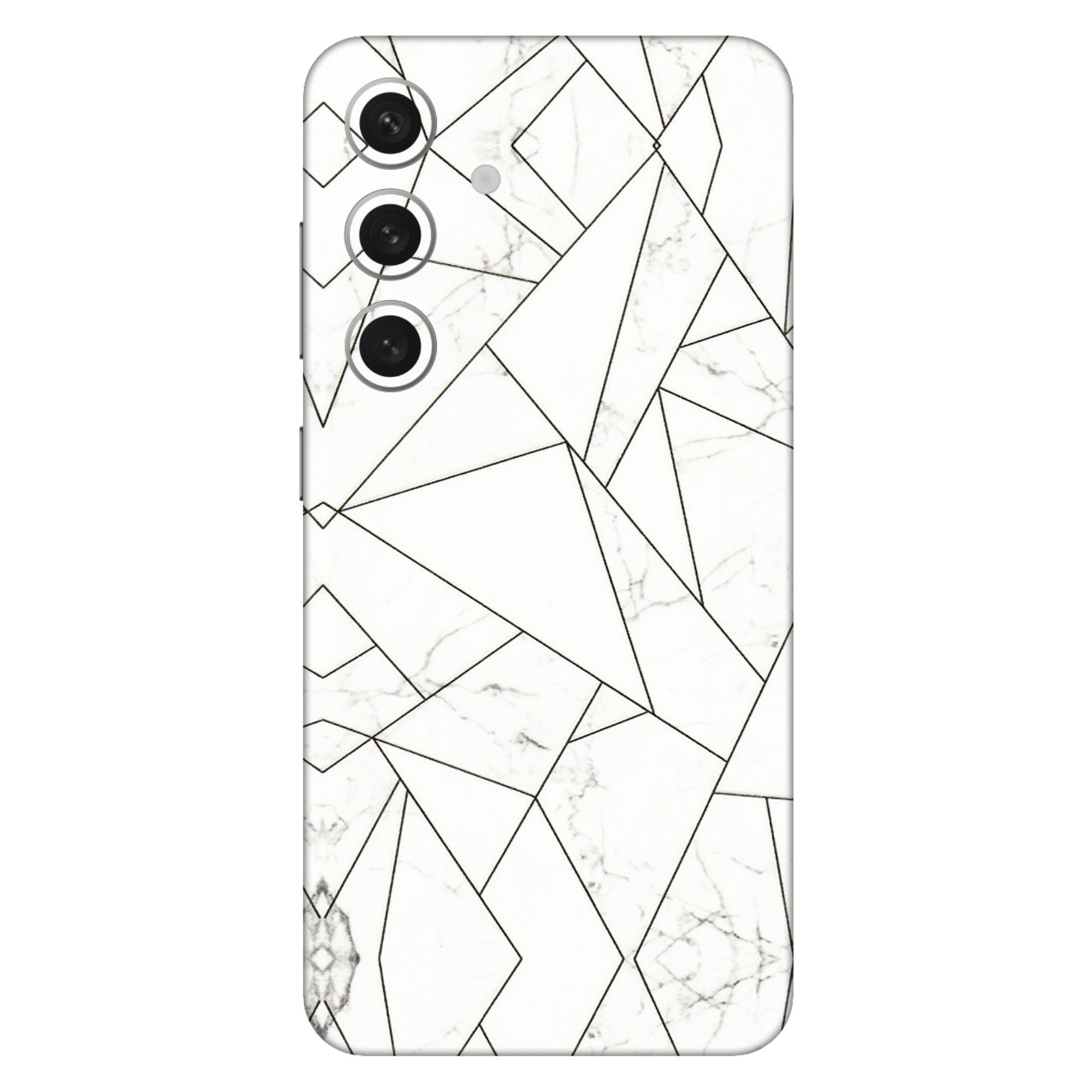 Samsung A/S Series Phone Skins (All Models) - Luxury White Marble Effect - 3D Embossed Finish (L-168) Samsung Galaxy S24 (5G)