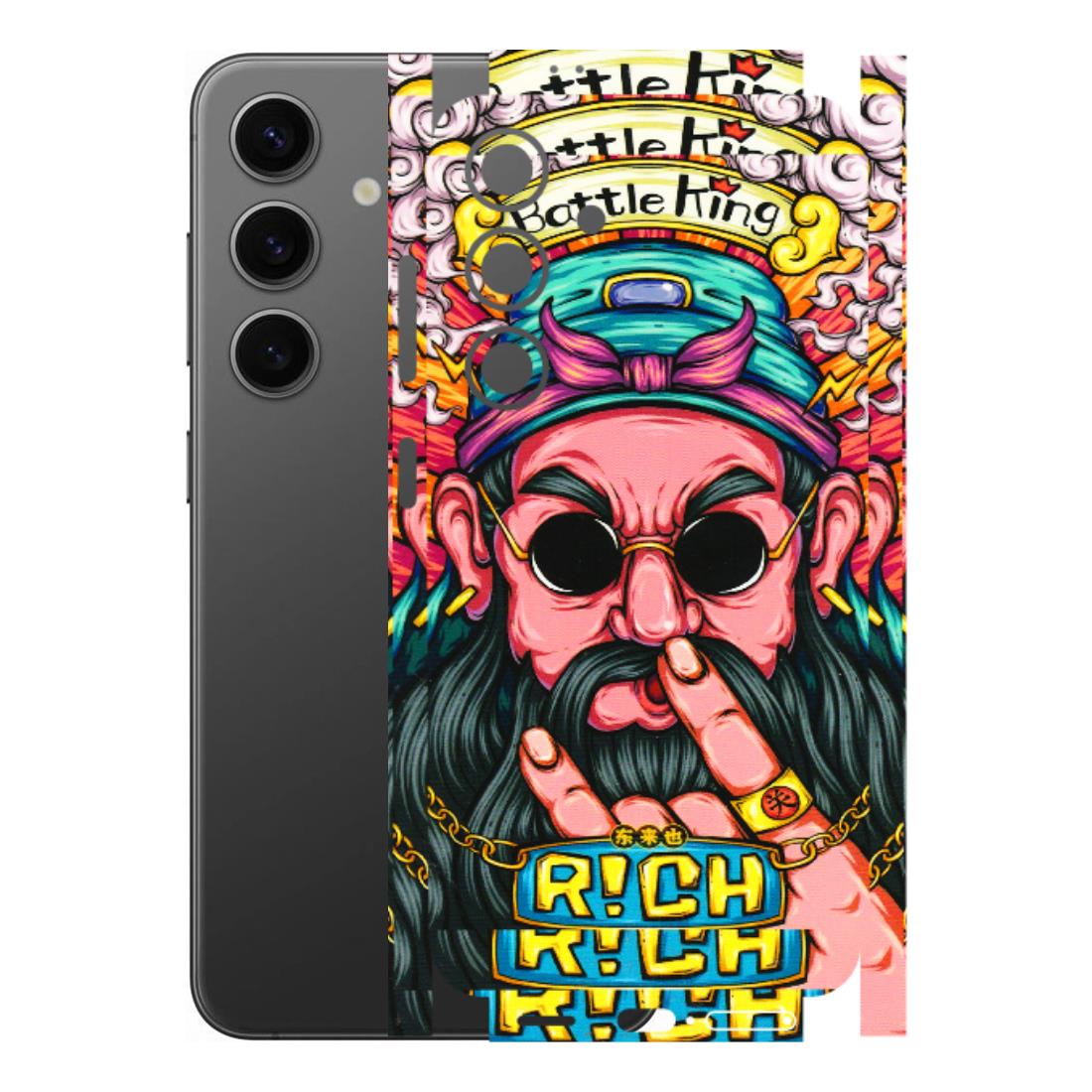 Samsung A/S Series Phone Skins (All Models) - Battle King Dude Face - 3D Embossed Finish (L-178) Samsung Galaxy S24 (5G)