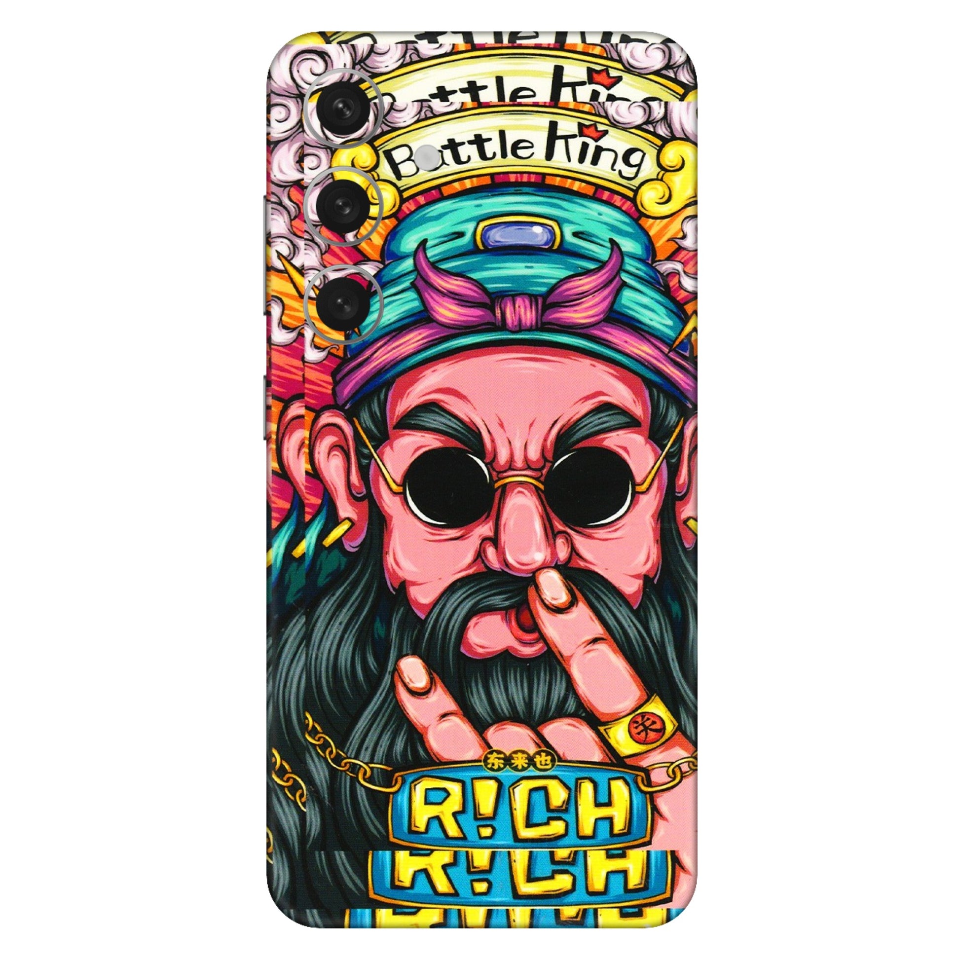 Samsung A/S Series Phone Skins (All Models) - Battle King Dude Face - 3D Embossed Finish (L-178) Samsung Galaxy S24 (5G)