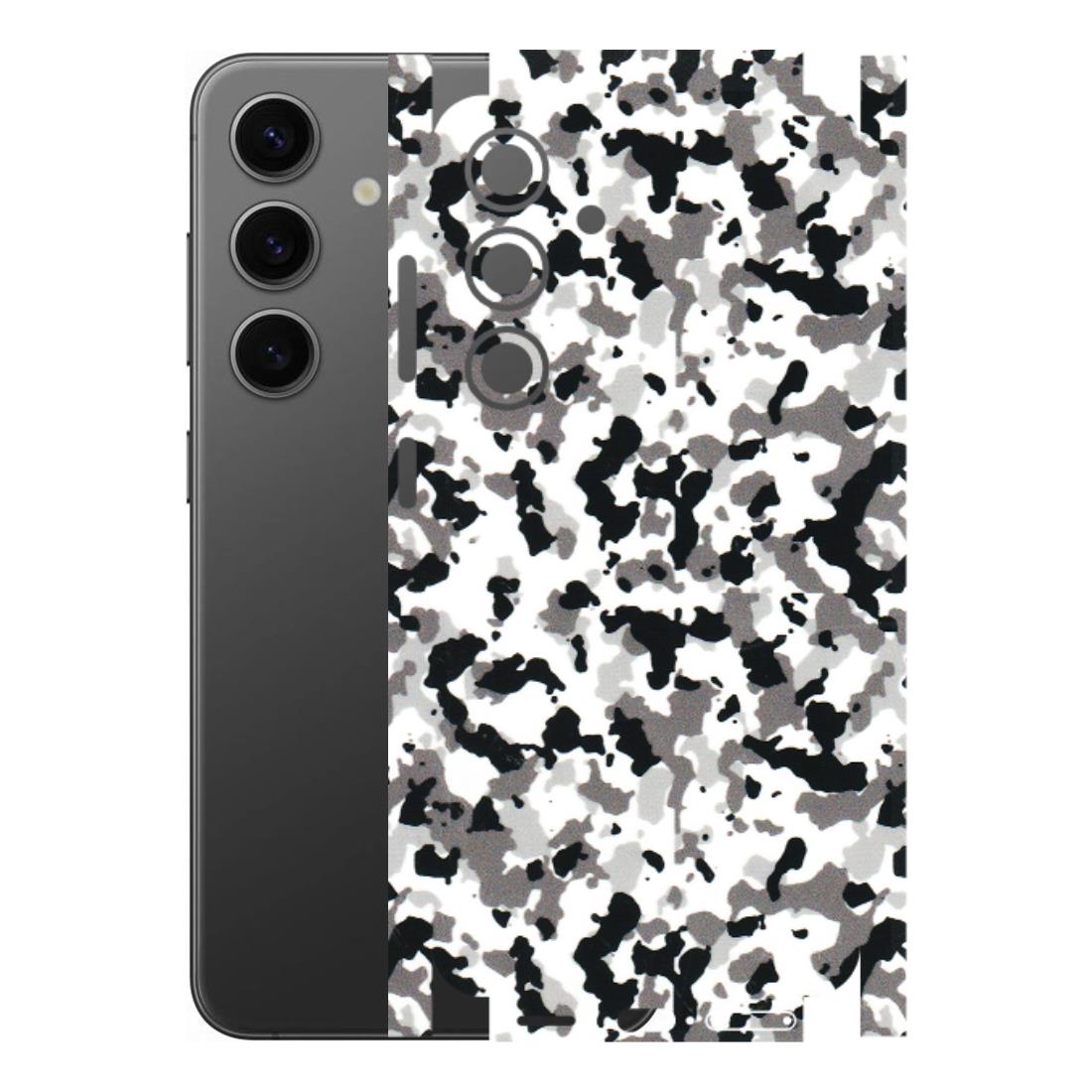 Samsung A/S Series Phone Skins (All Models) - White Black Camouflage - 3D Embossed Finish (L-18) Samsung Galaxy S24 (5G)