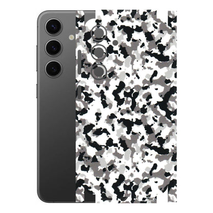 Samsung A/S Series Phone Skins (All Models) - White Black Camouflage - 3D Embossed Finish (L-18) Samsung Galaxy S24 (5G)