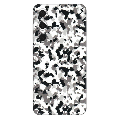 Samsung A/S Series Phone Skins (All Models) - White Black Camouflage - 3D Embossed Finish (L-18) Samsung Galaxy S24 (5G)
