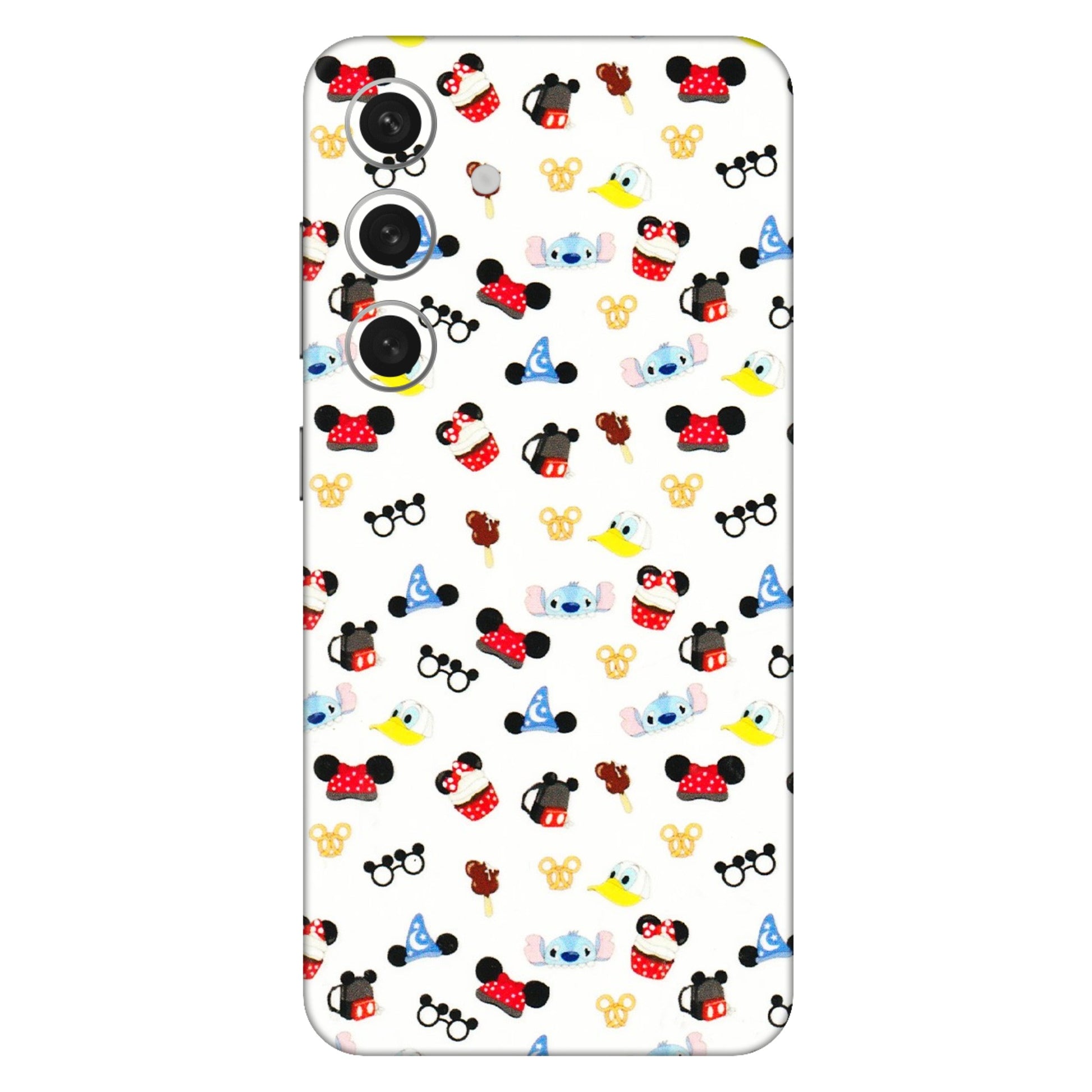 Samsung A/S Series Phone Skins (All Models) - Minnie Mouse & Donald Doodles s - 3D Embossed Finish (L-194) Samsung Galaxy S24 (5G)