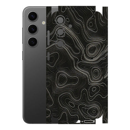 Samsung A/S Series Phone Skins (All Models) - Black Swirl - 3D Embossed Finish (L-196) Samsung Galaxy S24 (5G)