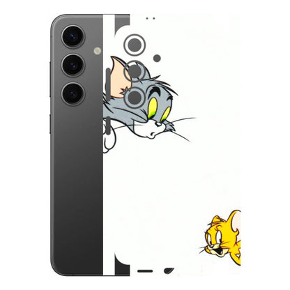 Samsung A/S Series Phone Skins (All Models) - Cute Tom And Jerry - 3D Embossed Finish (L-220) Samsung Galaxy S24 (5G)