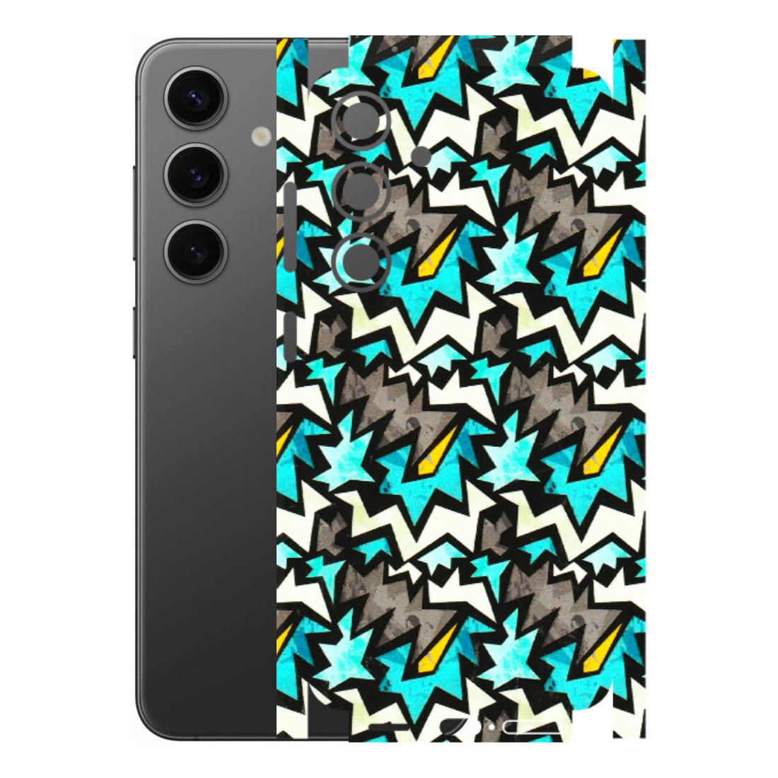 Samsung A/S Series Phone Skins (All Models) - Funky Zig Zag - 3D Embossed Finish (L-223) Samsung Galaxy S24 (5G)