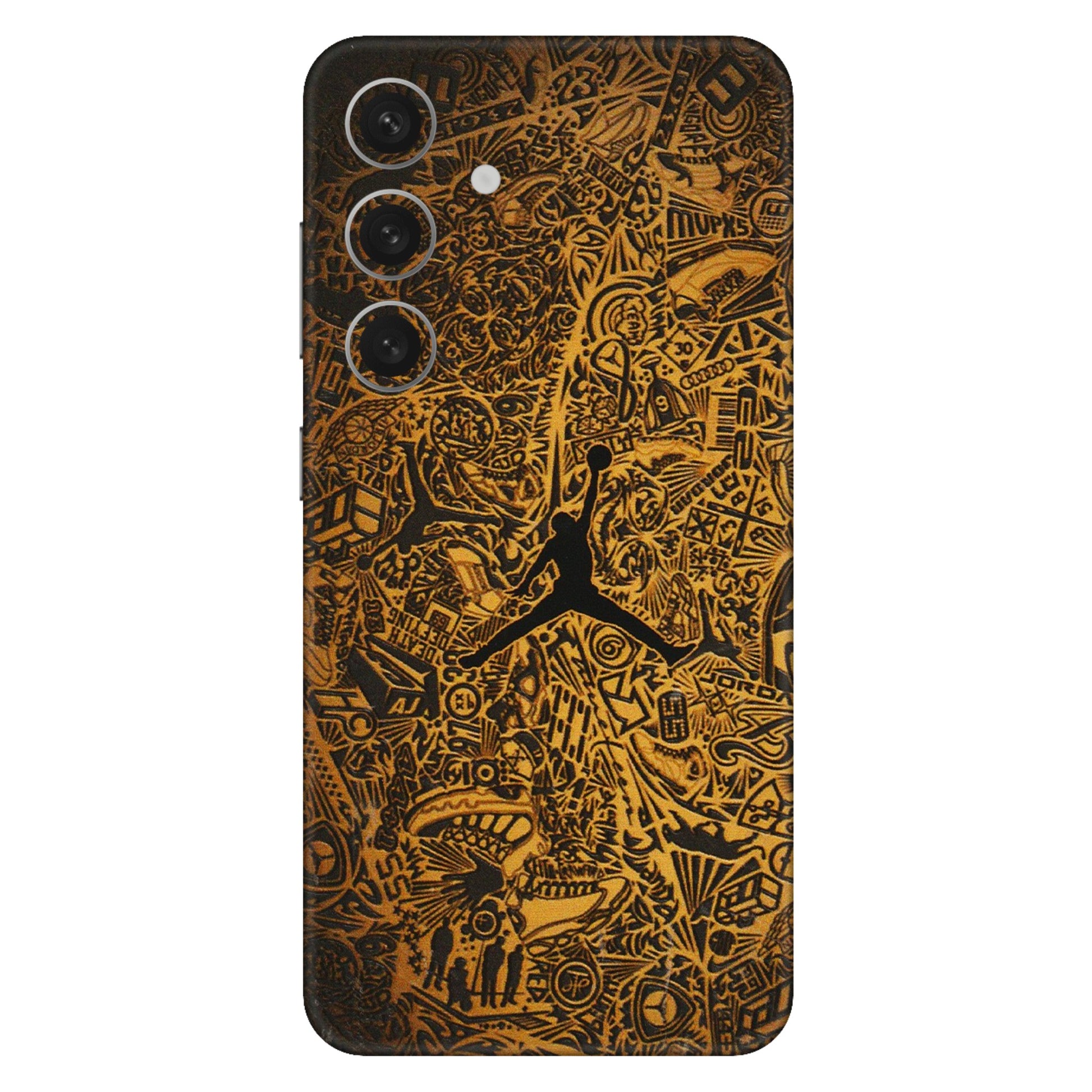 Samsung A/S Series Phone Skins (All Models) - Premium Gold Basketball Player - 3D Embossed Finish (L-236) Samsung Galaxy S24 (5G)