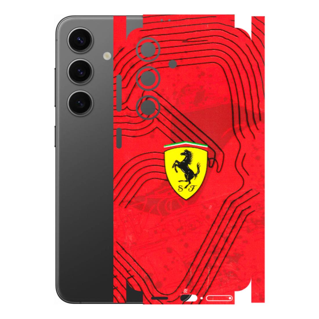 Samsung A/S Series Phone Skins (All Models) - Red Ferrari Logo Stylish - 3D Embossed Finish (L-238) Samsung Galaxy S24 (5G)