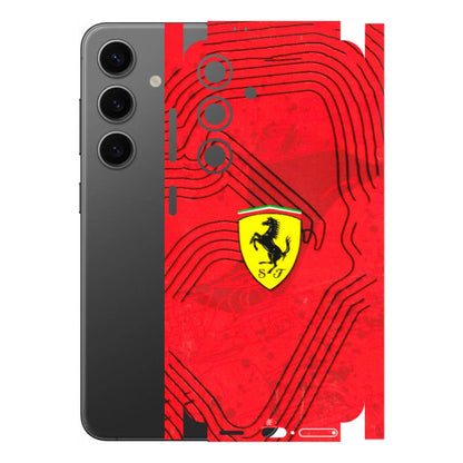Samsung A/S Series Phone Skins (All Models) - Red Ferrari Logo Stylish - 3D Embossed Finish (L-238) Samsung Galaxy S24 (5G)