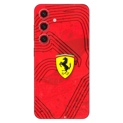 Samsung A/S Series Phone Skins (All Models) - Red Ferrari Logo Stylish - 3D Embossed Finish (L-238) Samsung Galaxy S24 (5G)