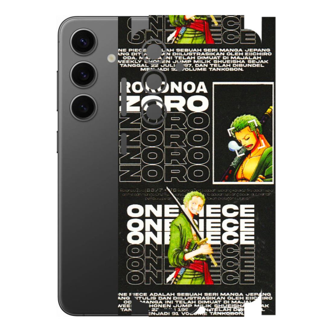 Samsung A/S Series Phone Skins (All Models) - One Piece Zoro - 3D Embossed Finish (L-250) Samsung Galaxy S24 (5G)