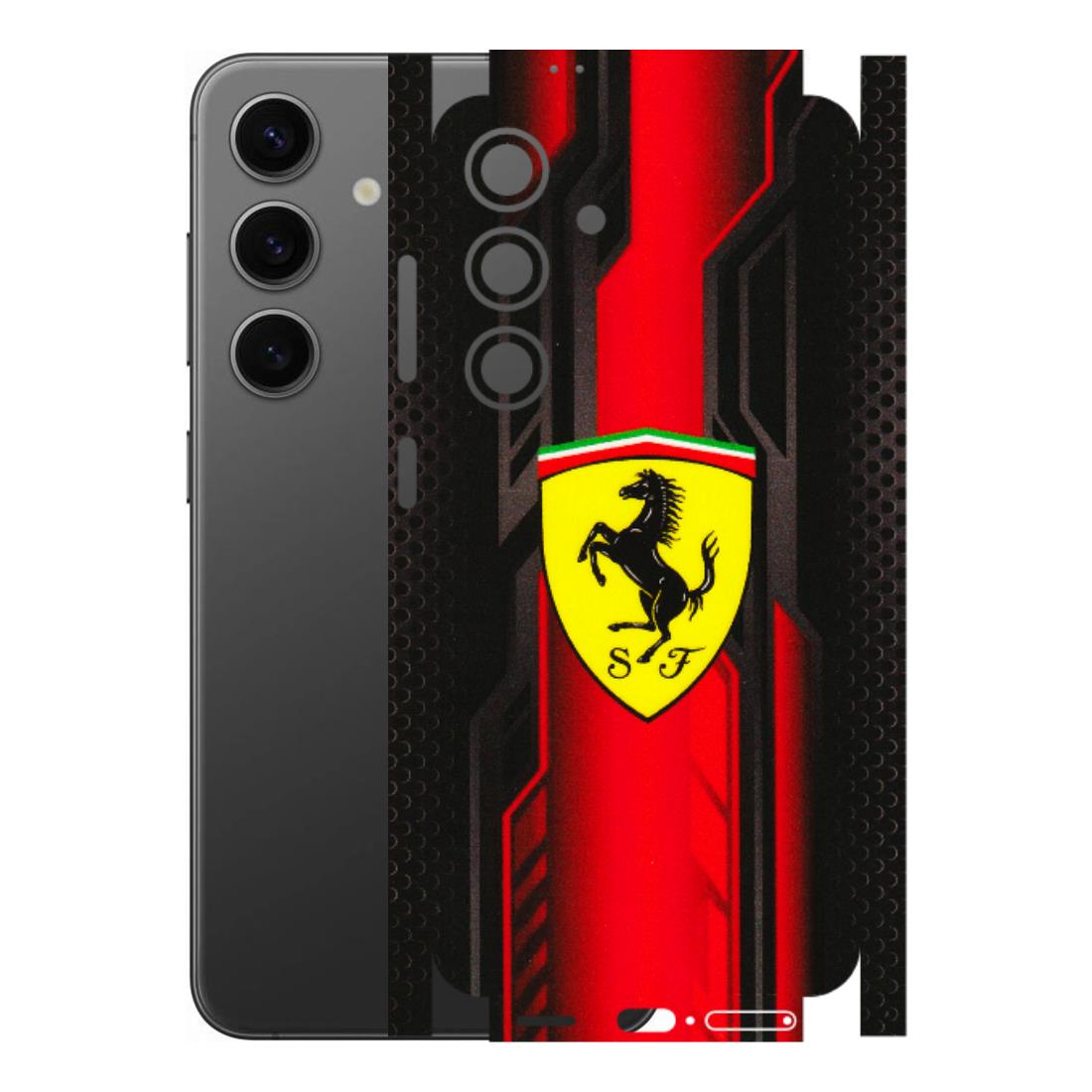 Samsung A/S Series Phone Skins (All Models) - Black Ferrari Logo - 3D Embossed Finish (L-253) Samsung Galaxy S24 (5G)