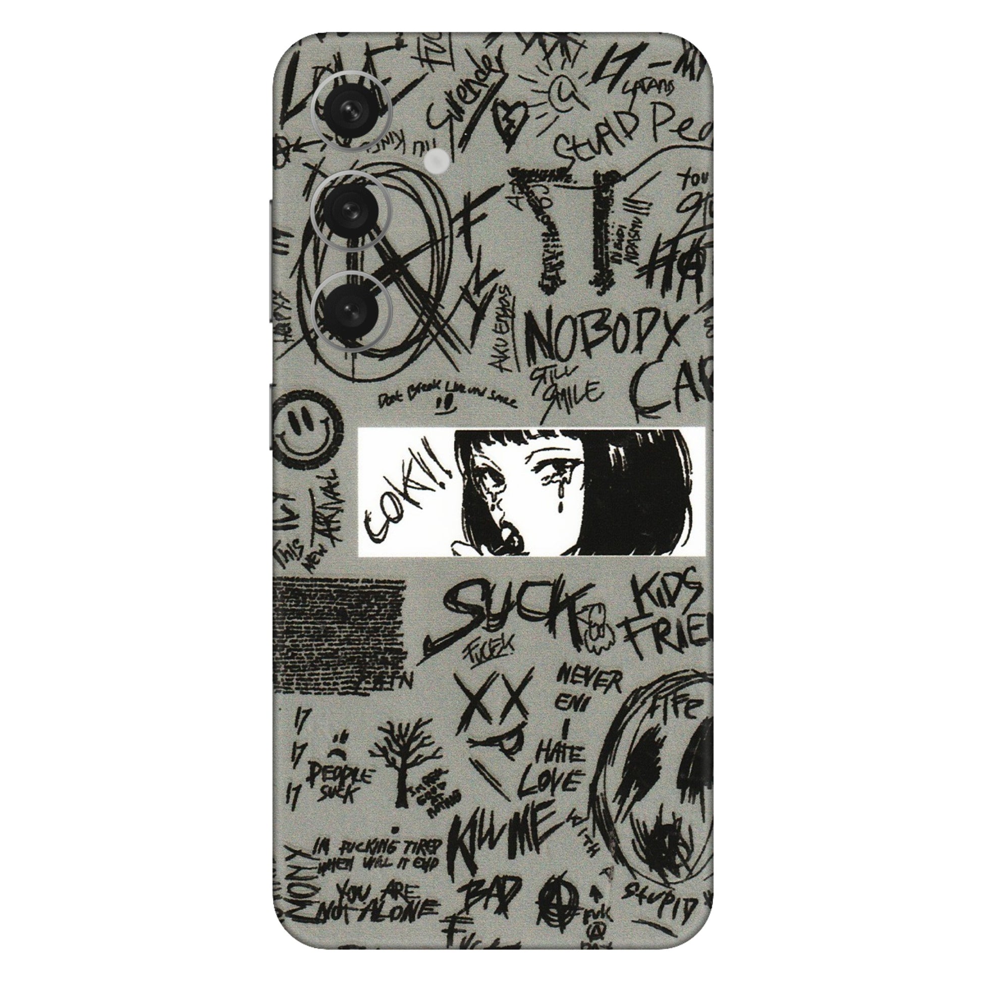 Samsung A/S Series Phone Skins (All Models) - Never Have Love Anime - 3D Embossed Finish (L-260) Samsung Galaxy S24 (5G)