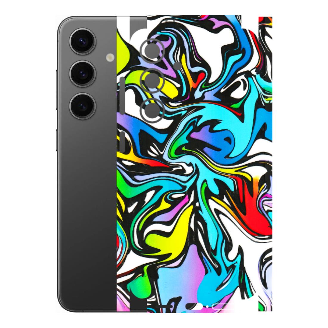 Samsung A/S Series Phone Skins (All Models) - Abstract Colour Paints - 3D Embossed Finish (L-271) Samsung Galaxy S24 (5G)