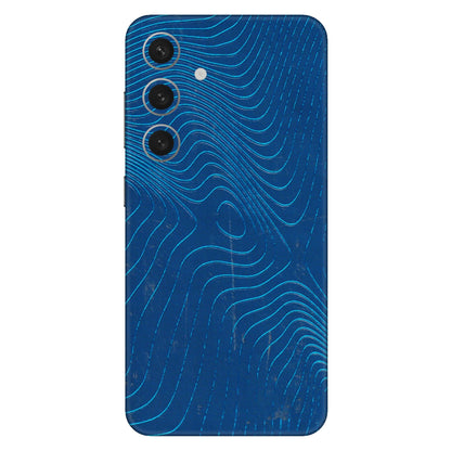 Samsung A/S Series Phone Skins (All Models) - Abstract Blue Line Map - 3D Embossed Finish (L-272) Samsung Galaxy S24 (5G)