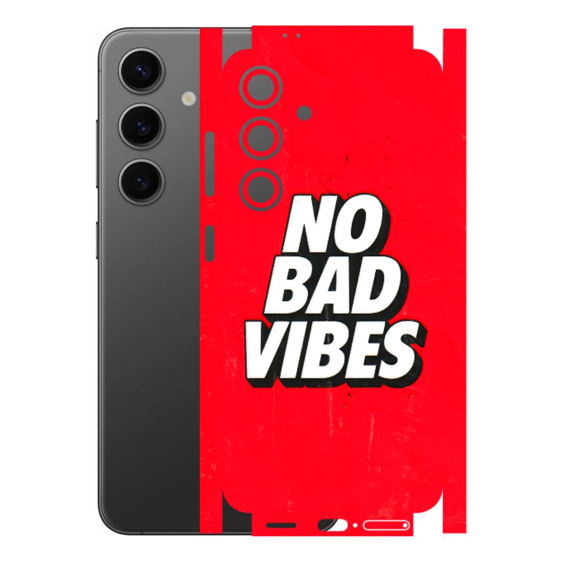 Samsung A/S Series Phone Skins (All Models) - No Bad Vibes - 3D Embossed Finish (L-280) Samsung Galaxy S24 (5G)