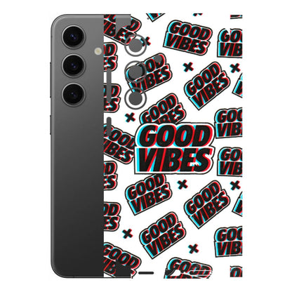 Samsung A/S Series Phone Skins (All Models) - Good Vibes - 3D Embossed Finish (L-282) Samsung Galaxy S24 (5G)