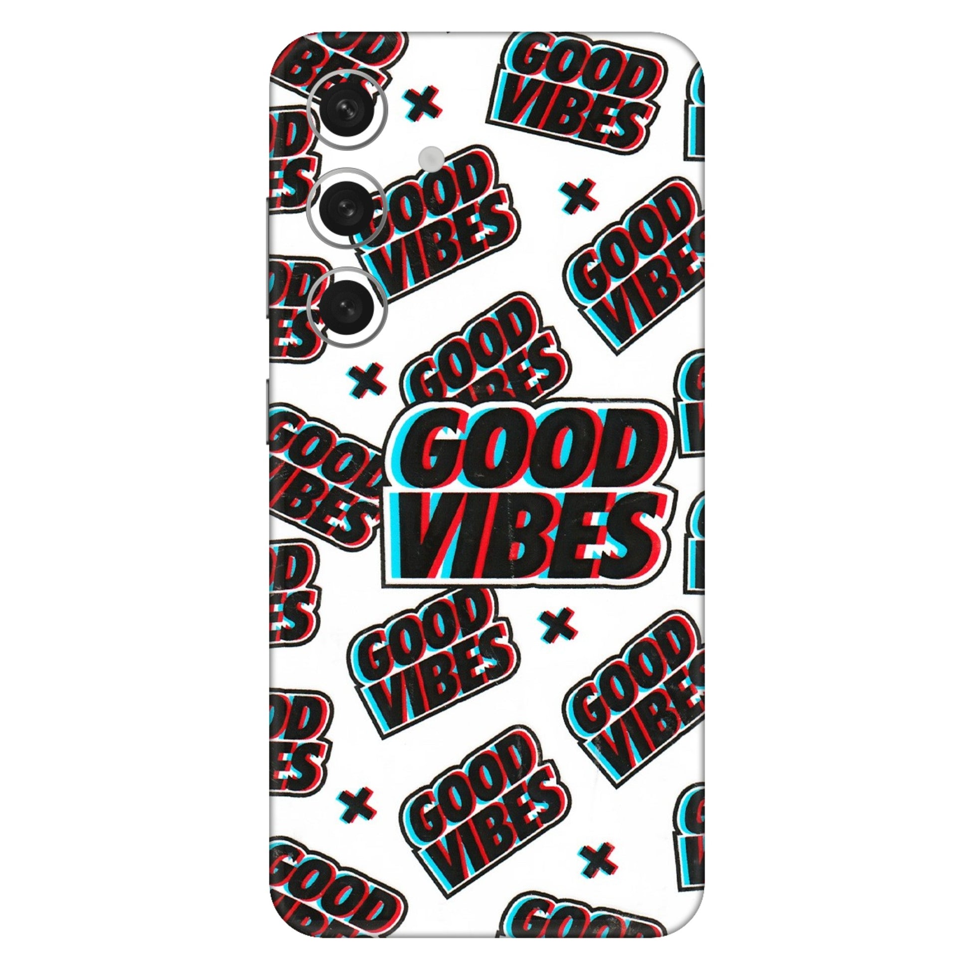 Samsung A/S Series Phone Skins (All Models) - Good Vibes - 3D Embossed Finish (L-282) Samsung Galaxy S24 (5G)
