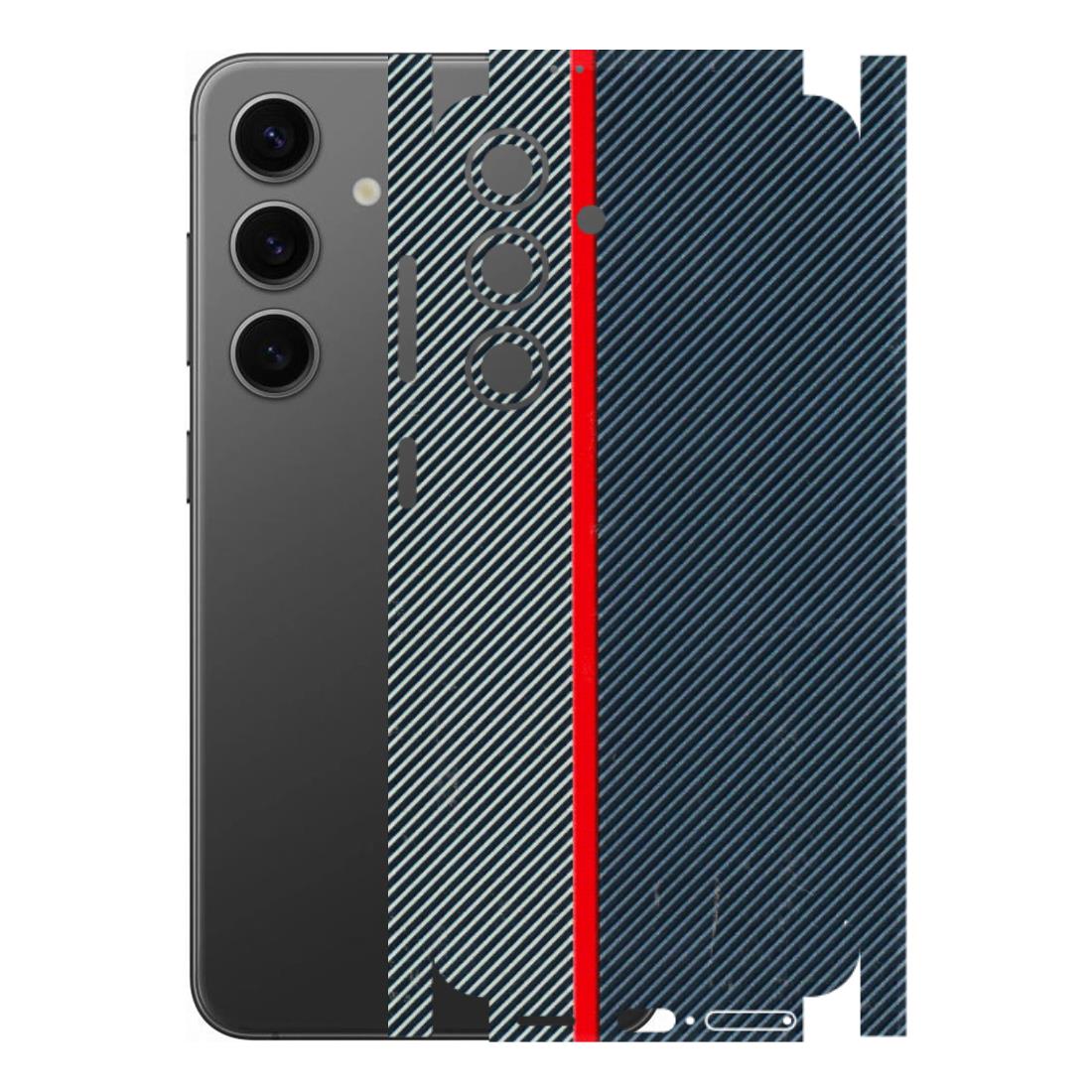 Samsung A/S Series Phone Skins (All Models) - Blue Sober Lines - 3D Embossed Finish (L-305) Samsung Galaxy S24 (5G)