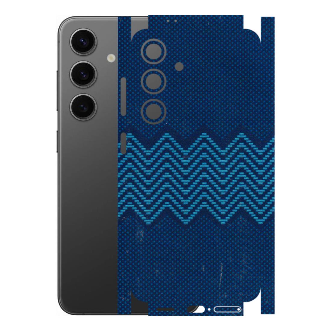 Samsung A/S Series Phone Skins (All Models) - Blue Sober Waves - 3D Embossed Finish (L-306) Samsung Galaxy S24 (5G)