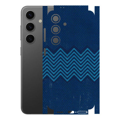 Samsung A/S Series Phone Skins (All Models) - Blue Sober Waves - 3D Embossed Finish (L-306) Samsung Galaxy S24 (5G)