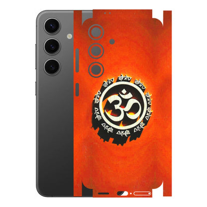 Samsung A/S Series Phone Skins (All Models) - Aum Shiv Orange - 3D Embossed Finish (L-32) Samsung Galaxy S24 (5G)