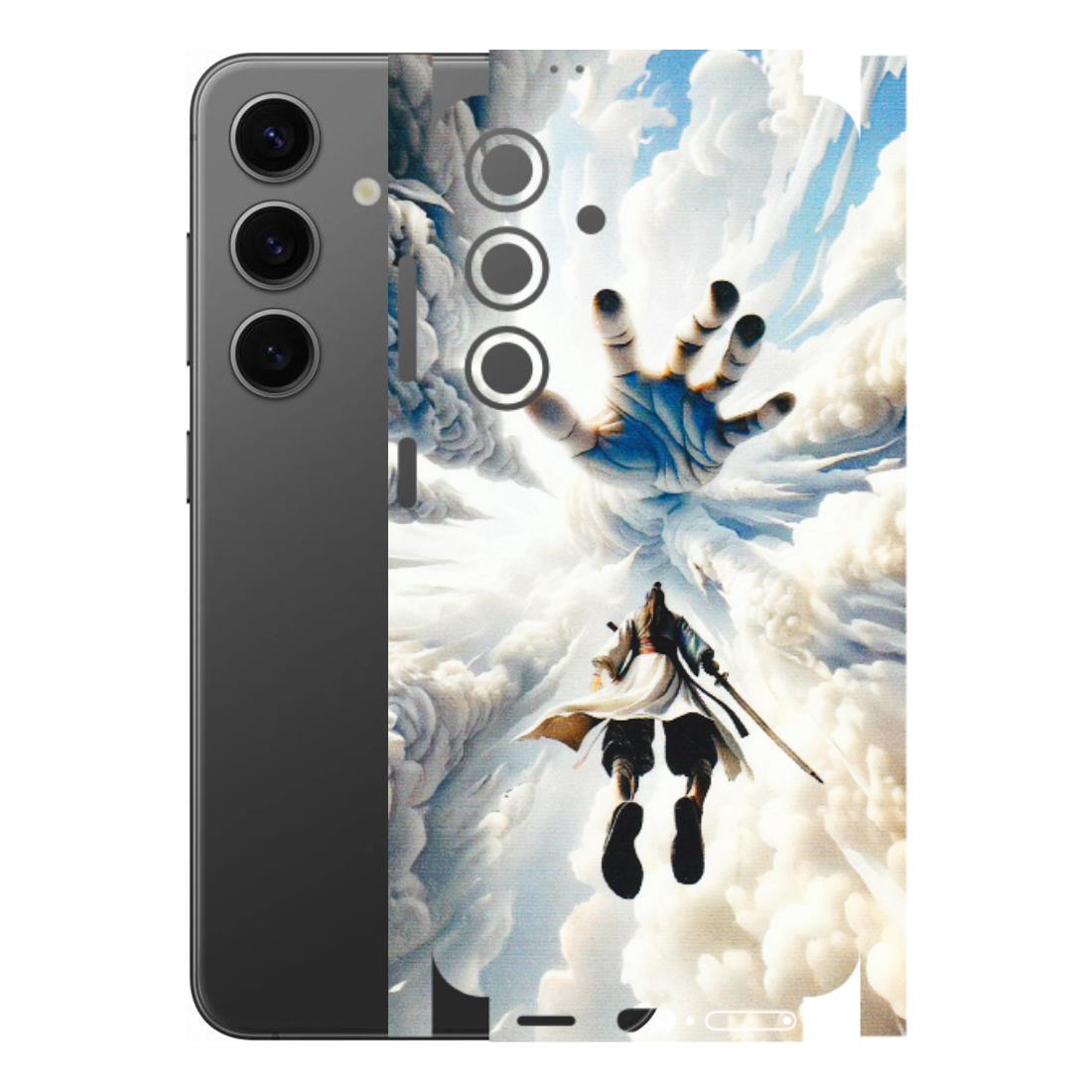 Samsung A/S Series Phone Skins (All Models) - Big Hand With Monkey King - 3D Embossed Finish (L-323) Samsung Galaxy S24 (5G)