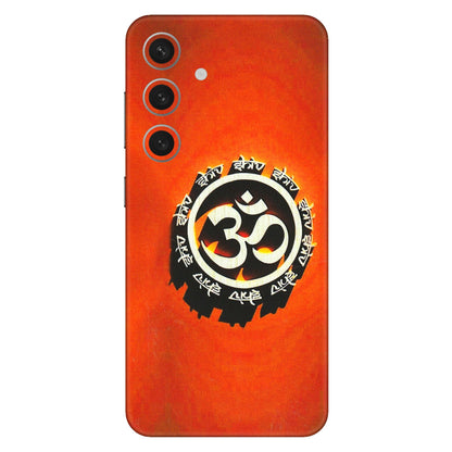 Samsung A/S Series Phone Skins (All Models) - Aum Shiv Orange - 3D Embossed Finish (L-32) Samsung Galaxy S24 (5G)