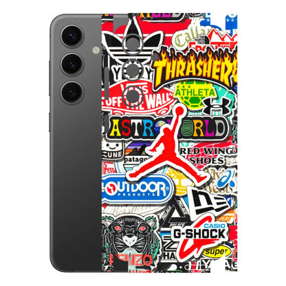 Samsung A/S Series Phone Skins (All Models) - Multi Brands Sticker Graffiti - 3D Embossed Finish (L-37) Samsung Galaxy S24 (5G)