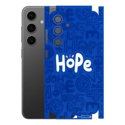 Samsung A/S Series Phone Skins (All Models) - Hope Doodles Blue - 3D Embossed Finish (L-43) Samsung Galaxy S24 (5G)