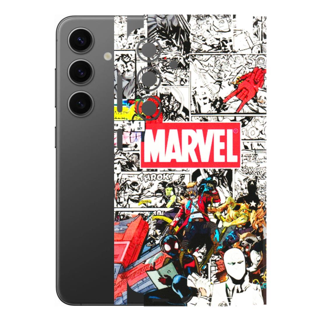 Samsung A/S Series Phone Skins (All Models) - Marvel Colorful Comic - 3D Embossed Finish (L-64) Samsung Galaxy S24 (5G)