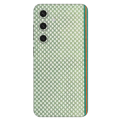 Samsung A/S Series Phone Skins (All Models) - Gucci Fabric Pattern - 3D Embossed Finish (L-73) Samsung Galaxy S24 (5G)