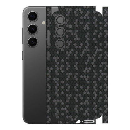 Samsung A/S Series Phone Skins (All Models) - Black Grey Honeycomb Sober - 3D Embossed Finish (L-85) Samsung Galaxy S24 (5G)