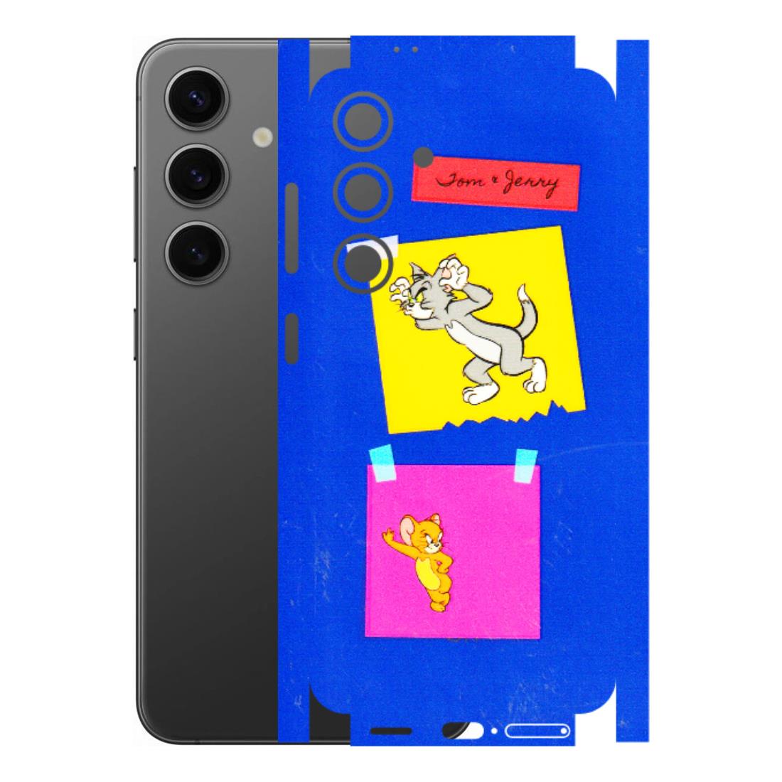 Samsung A/S Series Phone Skins (All Models) - Tom N Jerry Sticky Notes - 3D Embossed Finish (L-88) Samsung Galaxy S24 (5G)