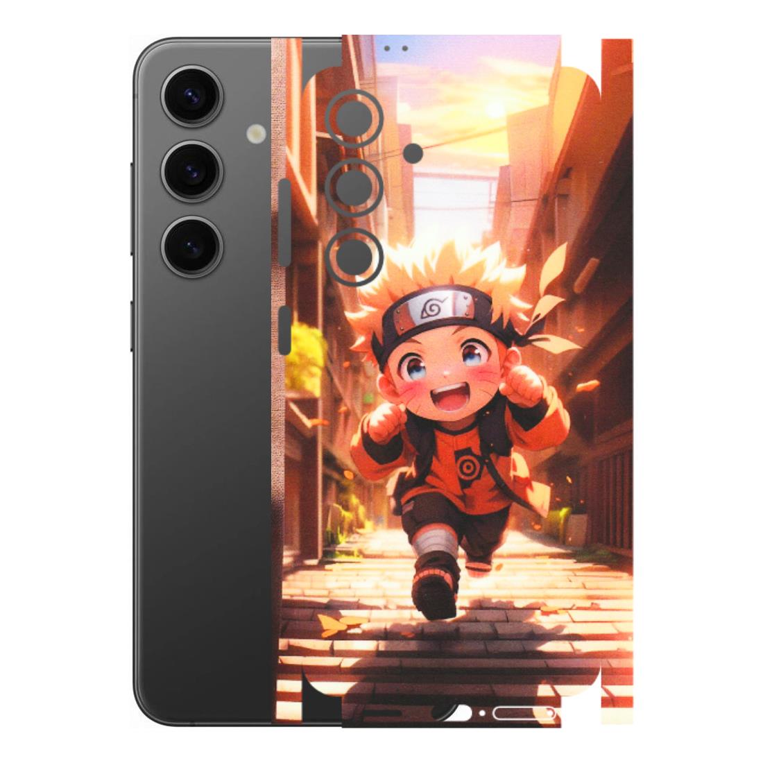 Samsung A/S Series Phone Skins (All Models) - Naruto Cute Toon Running - Matte Finish (M-04) Samsung Galaxy S24 (5G)