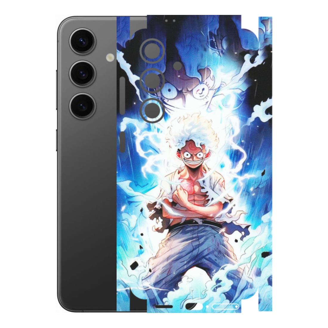 Samsung A/S Series Phone Skins (All Models) - Blue Thunder Luffy Anime - Matte Finish (M-132) Samsung Galaxy S24 (5G)