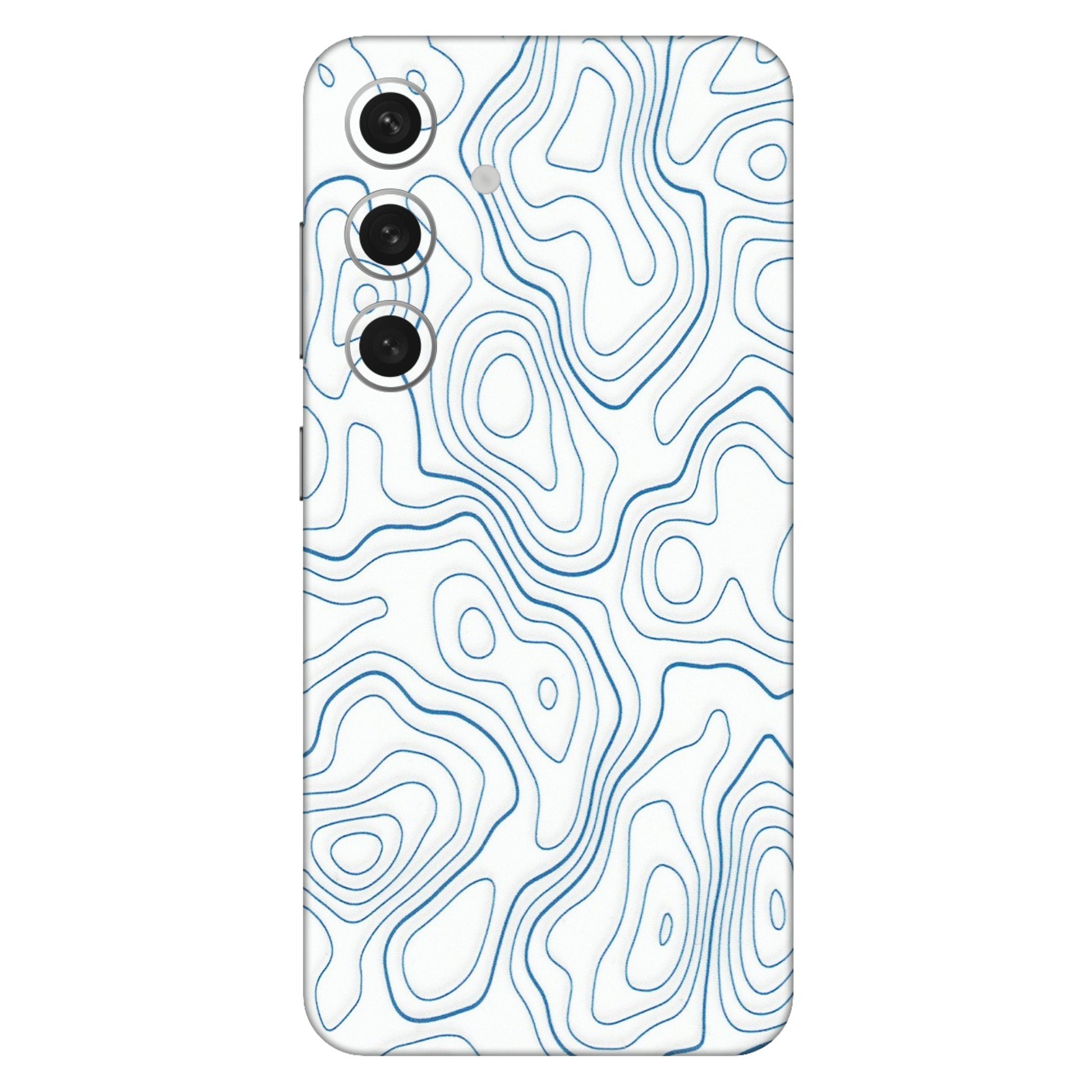 Samsung A/S Series Phone Skins (All Models) - Blue And White Swirls - Matte Finish (M-139) Samsung Galaxy S24 (5G)