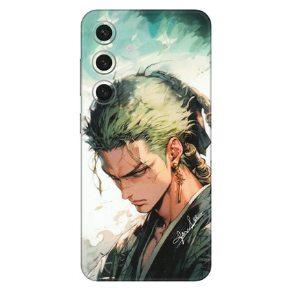 Samsung A/S Series Phone Skins (All Models) - New Roronoa Zoro One Picece Anime - Matte Finish (M-140) Samsung Galaxy S24 (5G)